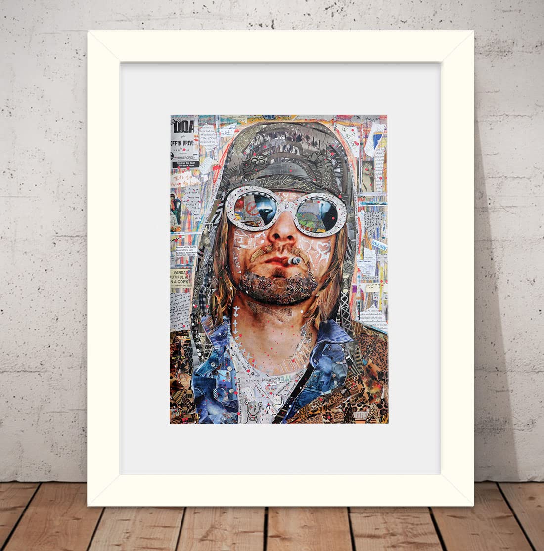 Quadro Kurt Cobain Nirvana 56x46cm Vidro + Paspatur B2317 | Amazon